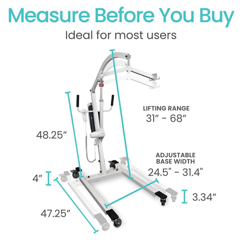 Electric Full Body Patient Lift w Free Sling and Battery